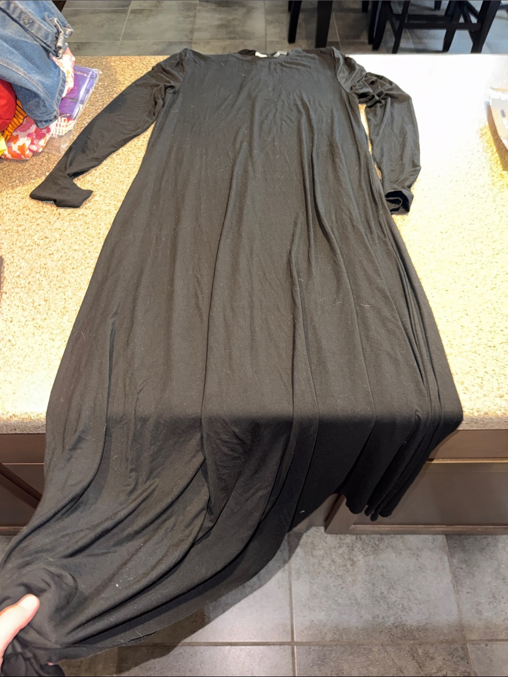 Natural life black long shift dress